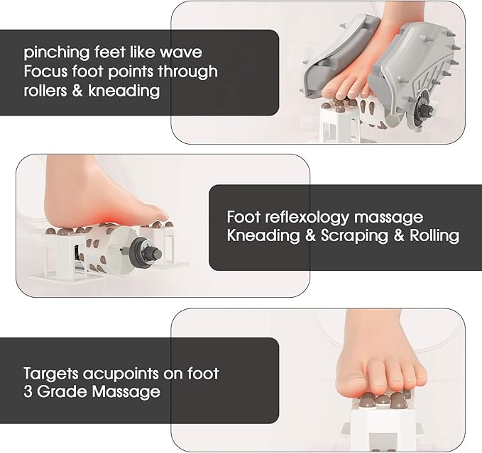 KOTEK Foot Massager Machine Shiatsu Foot &amp Calf Massager with 3 Massage Modes Remote Control Electric Deep Kneading Rolling Scraping Massage for Leg/Arm/Ankle (Black)