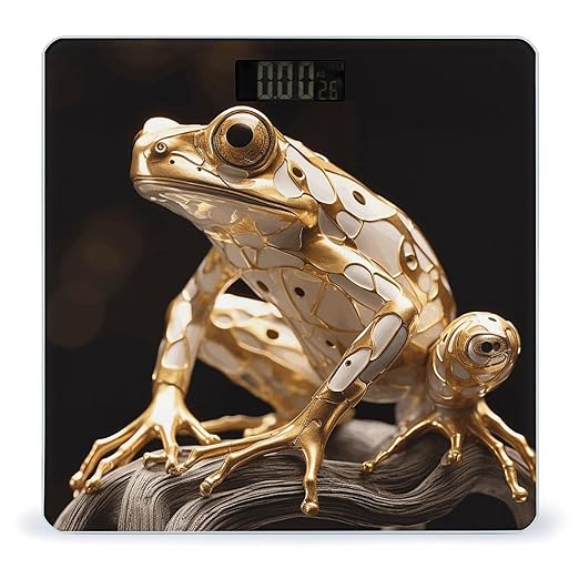 Heavy Industry Frog Digital Bathroom Scale for Body Weight Weighing Scale with Backlit LCD Display High Precision Measurements &amp Measures Weight Up to 180kg