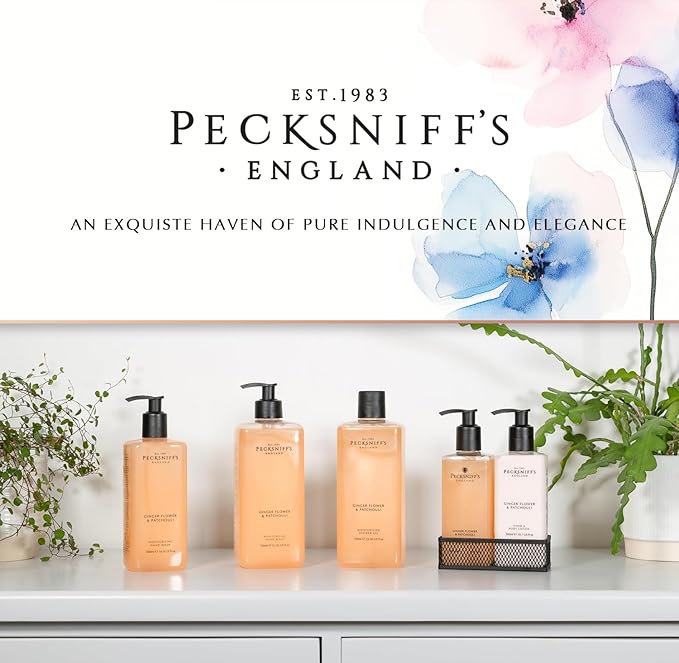 Pecksniff's Ginger Flower &amp Patchouli Moisturizing Shower Gel | 1000 ml / 33.80 Fl Oz