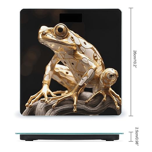 Heavy Industry Frog Digital Bathroom Scale for Body Weight Weighing Scale with Backlit LCD Display High Precision Measurements &amp Measures Weight Up to 180kg