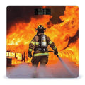 Firefighter Fireman Flame Weight ScaleClear LED Display Bathroom Digital Weighing ScaleTempered Glass Digital Bathroom Scale for Body Weight Capacity Up to 400 Lbs