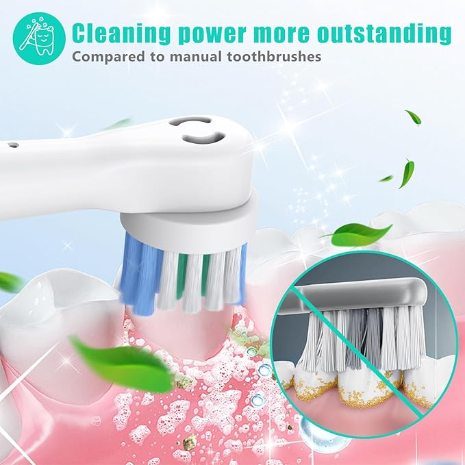 Safcare 48pcs Replacement Brush Heads Compatible with Oral B Electric Toothbrushes Professional Electric Toothbrush Heads Compatible with Oral b Braun Electric Toothbrush