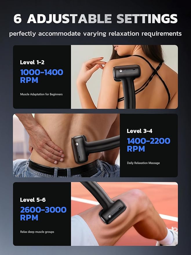 Dual Head Detachable Percussion Massage Gun with Extension Handle 3-in-1 Back Massager for Pain Relief Deep Tissue with 12 Massage Heads Muscle Massager for Arm Shoulder Lower Back Thigh Waist