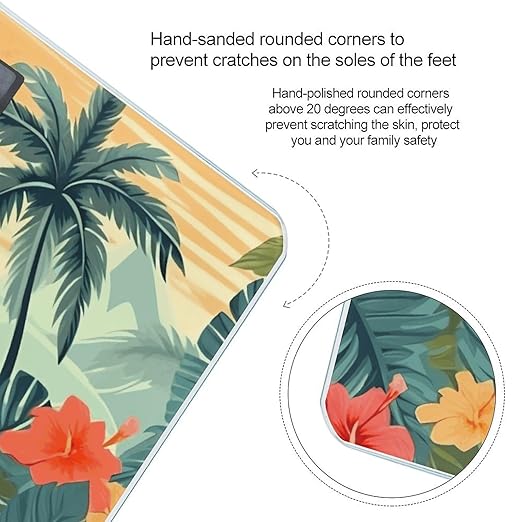 Summer Hawaiian Smart Scale for Body Weight Accurate Bathroom Scale with LED Display Digital Weight Scales Weighing Machine High Precision Scales for Bath Home