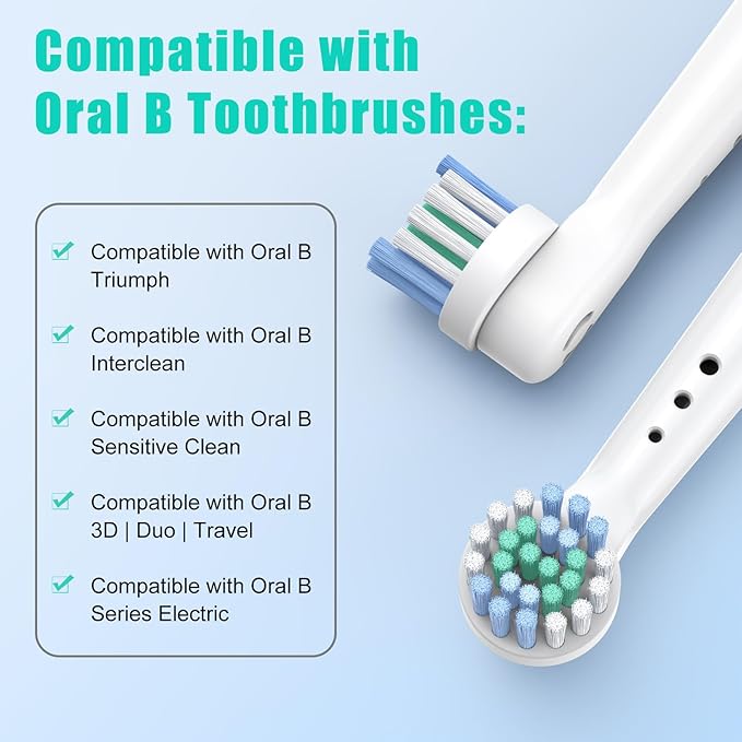 Safcare 48pcs Replacement Brush Heads Compatible with Oral B Electric Toothbrushes Professional Electric Toothbrush Heads Compatible with Oral b Braun Electric Toothbrush