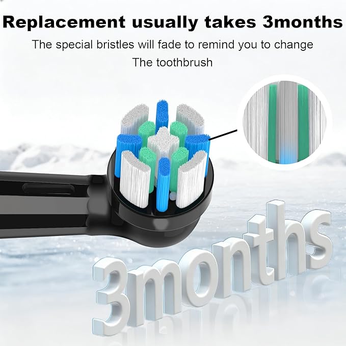 Toothbrush Head Compatible with iO 2 3 4 5 6 7 8 9 10 Series6PCSBlack