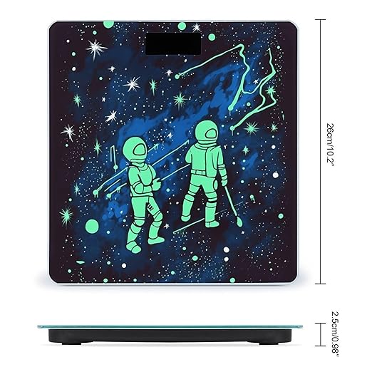 Glow in The Dark Weight Scale Large Bathroom Scales Digital Weight with Bright LED Display Non Slip Automatic Weighing Scale Fashion Weighing Machine for Body