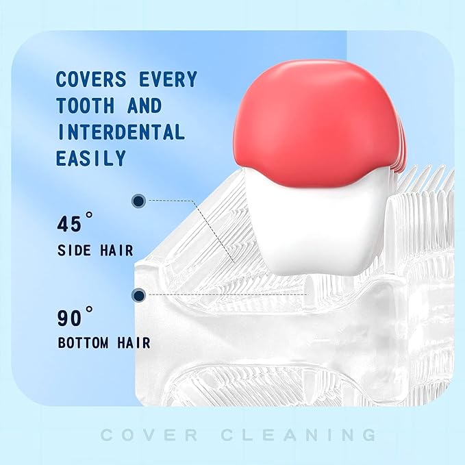 Kids U Shaped Electric Toothbrush with 4 Brush Heads Sonic Toothbrush Kids with 5 Modes Cartoon Dinosaur 360-Degree Cleaning IPX7 Waterproof Design (2-6 Age (Blue))