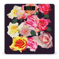 Roses Colored Weight Scale Digital Electronic Scales Bathroom Scale Larg LCD Backlight Display High Precisio MeasurementsTempered Glass