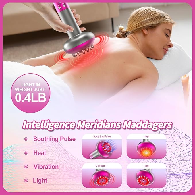 Lymphatic Drainage Massager &amp Anti Cellulite Massage Tool Helps Reduce Stretch Marks &amp Cellulitefor Legs Arms &amp Belly Body Sculpting Machine with Heat &amp Vibration(Purple)