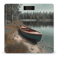 Boat Moored on Shore Weight Scale Digital Electronic Scales Bathroom Scale Larg LCD Backlight Display High Precision MeasurementsTempered Glass