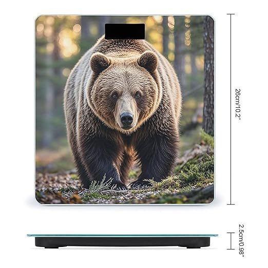 Bear Scale for Body Weight Highly Accurate Digital Bathroom Body Scale Digital Bathroom Scales for People Anti-Slip Large LCD Display Smart Scales
