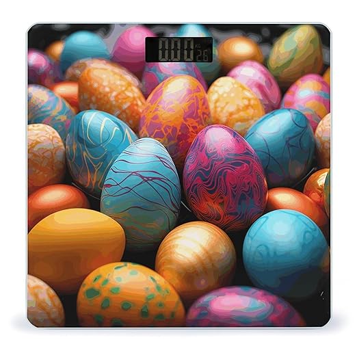 Easter Day Colorful Eggs Scale for Body Weight Smart Scales Digital Bathroom Scale High Precision Weighing Scales with Large Display Weighing Machine for People