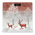 Digital Bathroom Scale for Body Weight Scale with Bright LCD Display High Accuracy Step-On Technology Auto On/Off Snow Deer and Christmas Tree Digital Scales 400 Lbs /180kg