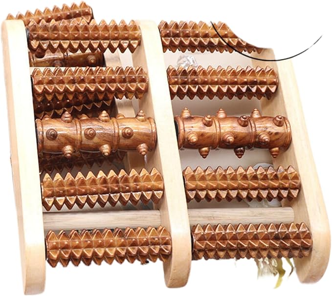 木质滚轮按摩器 Whole Body Roller Massager Roller 足部足底按摩木制脚排脚底按摩器 HomeOffice Body Electric Massagers