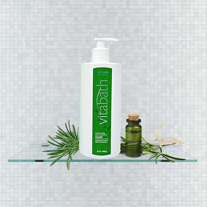 Vitabath Original Spring Green Moisturizing Bath &amp Shower Gel Wash Intoxicating Botanical Skin Rejuvenation Hydrating Dry Skincare Body Cleanser &amp Foaming Gelee - 21 oz