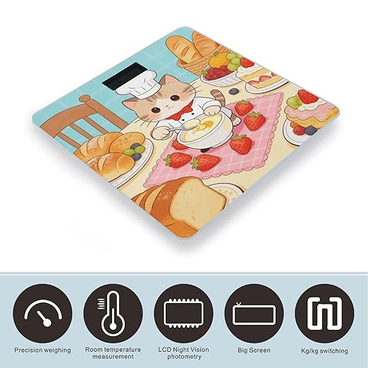 Gourmand Smart Scale for Body Weight Digital Bathroom Scale Toughened Glass Weight Scale with Large LCD Backlight Display High Precision Scales Weighing Machine