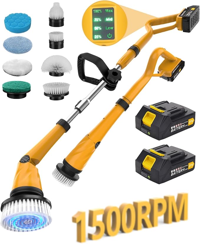 qimedo Scrubber Large Brushes Heads 8-in-1 Spin Scrubber Replacement Brush Heads for qimedo Leebein Keimi Alloyman Bomves YKYI BEI &amp Hong