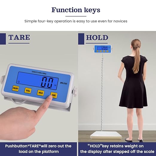 Medical Scale - Heavy Duty 440 lb High Capacity Wrestling Scale for Body Weight with Easy to Read LCD Display Physician Scale Professional Medical Grade Scale for Doctor Home Gym Office