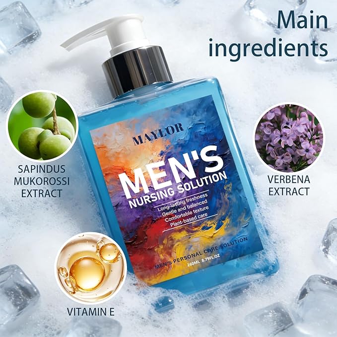 Men's Private Care pH Balance Bath Liquid - Suitable for Sensitive Skin. Use Daily. Refreshing and Clean with a Refreshing Mint Fragrance. Capacity: 8.8ounces. (1)
