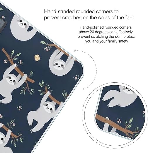 Smart Scale for Body Weight Automatic Switch Digital Bathroom Weighing Scale Cute Sloth