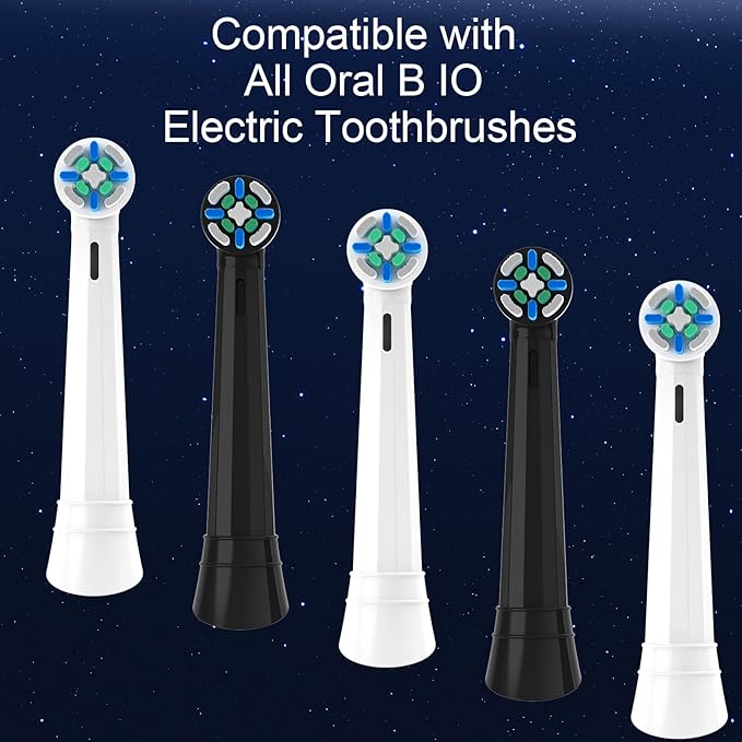 8 Pack IO Replacement Brush Heads Compatible with Oral B iO 2/3/4/5/6/7/8/9/10/Deep Clean Series Electric Toothbrushes IO Brush Head for Teeth Cleaning (White)