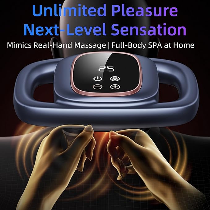 6 Head Massage Gun Deep Tissue with 30 Levels &amp 3 Modes Electric Percussion Massager for Thighs Arms Waist Back Full Body Muscle Pain Relief Ideal Gifts for Women and Men (6)