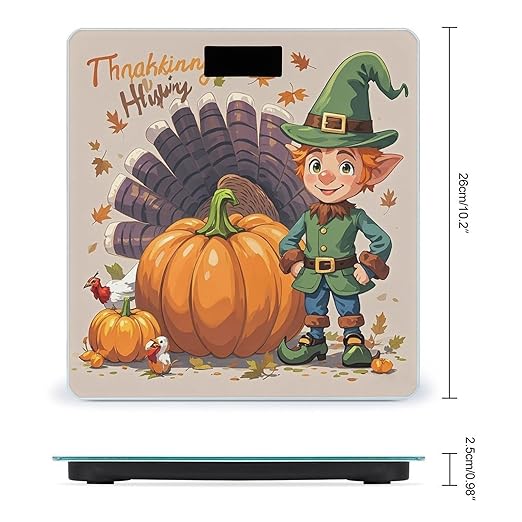 Turkey Day Bathroom Scale Digital Weight Scale Precision 400 Lbs Weighing Scales Large with LCD Backlight Display BMI Measures