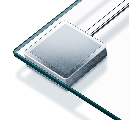 Sanitas SGS 06 Glass Bathroom Scales Bathroom Scales Up to 150 kg Capacity and Large Display Clear
