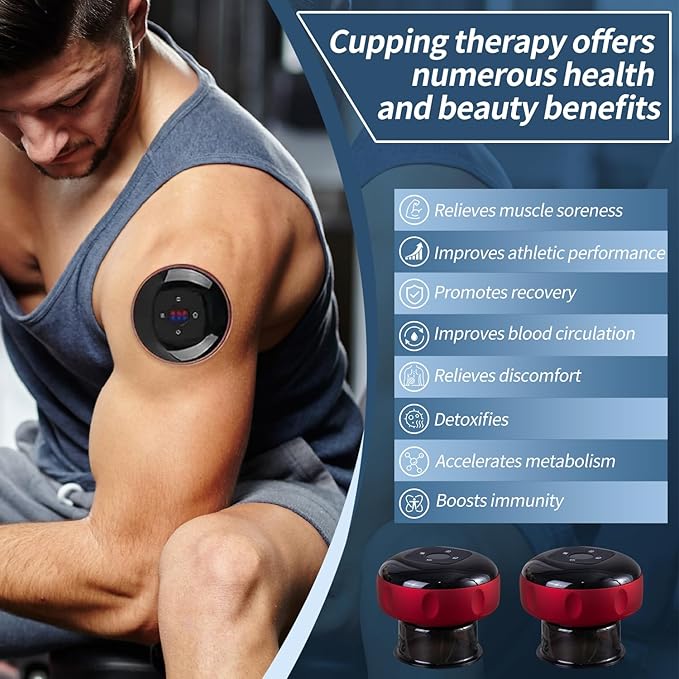 5-in-1 Smart Dynamic Cupping Set for Massage Therapy 12 Levels Smart Dynamic Cupping Set for Targeted Pain Relief Knots Aches Muscle Soreness- 1Pcs