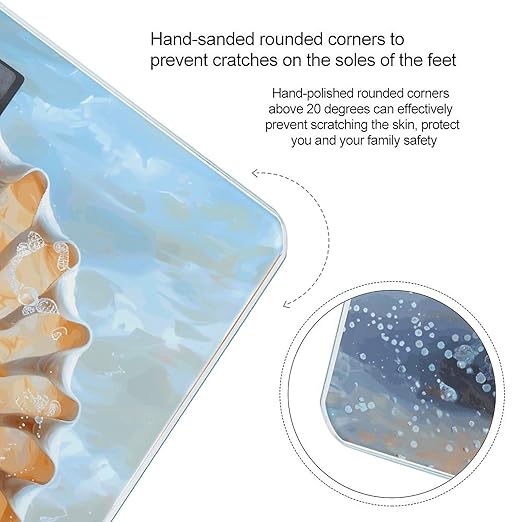 Ocean Seashell Scale for Body Weight Smart Scales Digital Bathroom Scale High Precision Weighing Scales with Large Display Weighing Machine for People