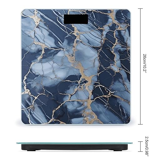 Marble Pattern Bathroom Scale Ultra-Bright Liquid Crystal Screen Weight Scale Accurate Bathroom Body Scales for Body Weight Bathroom Pet Home Bedroom Gift-Giving