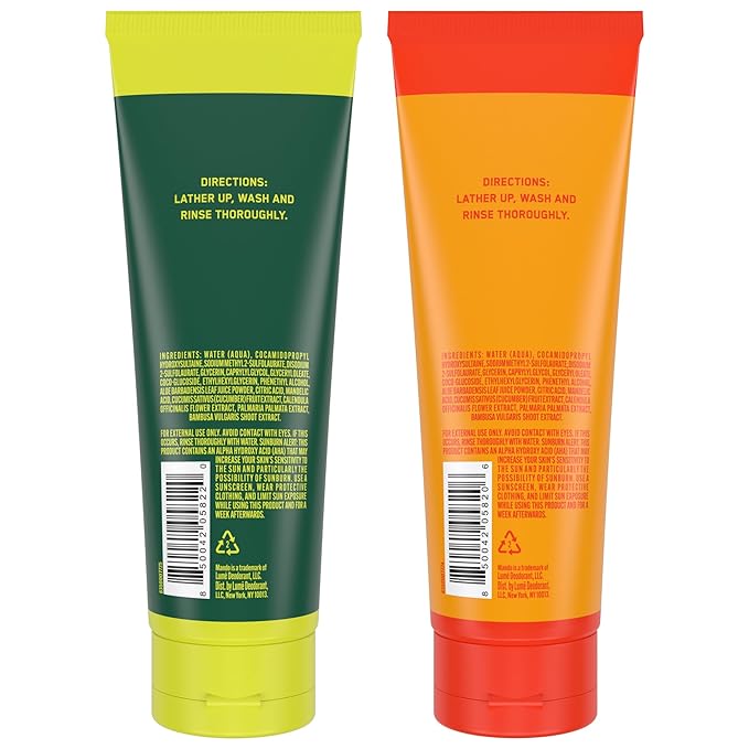 Mando Odor Shield Body Wash - Mt. Fuji and Bourbon Leather Scents - 24 Hour Control Removes Odor Better than Soap | Mt Fuji | SLS Free Paraben Free Skin Safe