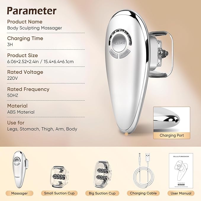 Body Sculpting Machine - Skin Tightening Device for Body Portable Cellulite Machine for Home Use Adjustable Body Sculpting Machine Suitable for Thighs Abdomen WaistEffectively Tightens the Skin