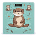 Digital Bathroom Scale for Body Weight Scale with Bright LCD Display High Accuracy Step-On Technology Auto On/Off Cartoon Cute Otter Digital Scales 400 Lbs /180kg