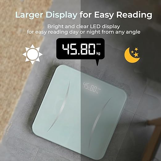 Bathroom Scales Digital Weight Topnotch Quality 450lb Weight Scale Most Accurate to 0.05lb Automatic Weighing Scale for Body Weight Baby Pet Larger LED
