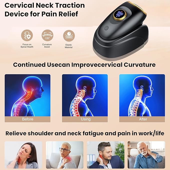 Professional Haircut Massager/Cordless Handheld Massager Vibration Neck/Legs/Hands/face Massager 2 Massage nodes 4000AMH (Black)