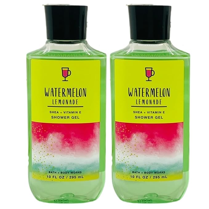 Bath and Body Works Gift Set of of 2 - 10 Fl Oz Shower Gel (Watermelon Lemonade) Multicolor
