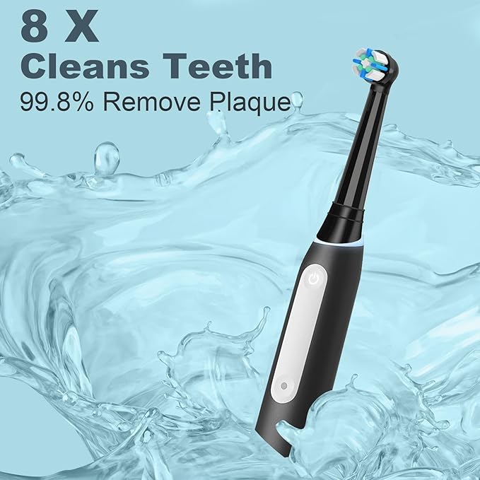 10 Pack IO Replacement Heads Compatible with Oral B IO 2/3/4/5/6/7/8/9/10/Deep Clean Series Electric Toothbrush Brush Heads Refill Compatible with Oral B IO for Teeth and Gums Care (Black)