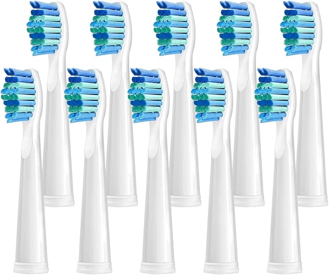 5/10 Pack Replacement Brush HeadsCompatible for SG910/507/958 Electric Toothbrush Soft Bristles Vacuum Sealed(White-10pcs)
