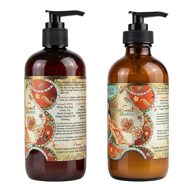 Barefoot Venus Creamy Cleansing Wash and Body Cream Bundle (Wild Ginger)