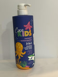 Kids Ocean-Themed Coconut &amp Watermelon 3-in-1 Body Wash Shampoo and Conditioner