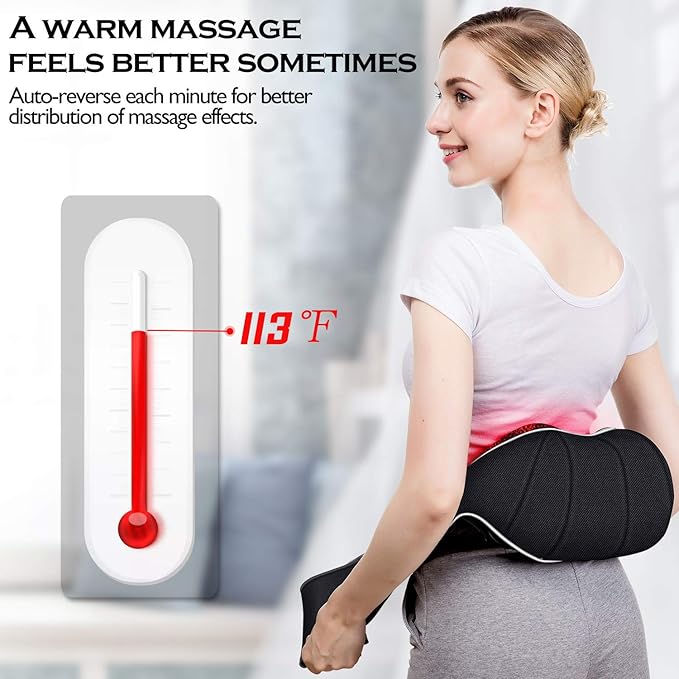 VIKTOR JURGEN Mothers Day Gifts for Mom Wife Women &amp Her Shiatsu Neck and Shoulder Massager with Heat Deep Tissue Kneading Sports Recovery Massagers for Back Relaxation Gifts for Husband Him
