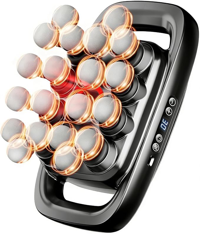 20 Head Massage Gun Deep Tissue Percussion Massager with 3 Modes&amp30 Intensities-Muscle Massage Gun for Back/Shoulder/Foot/Body/Hand Muscle Pain ReliefBirthday Gifts for Men Dad Husband