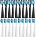 10-20Pcs Toothbrush Replacement Heads Compatible for with SG910/507/958/515/949/575/551(10White 10Black)