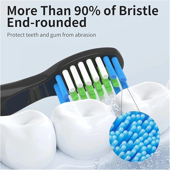 Replacement Electric Toothbrush Heads Compatible with Fairywill FW-507/508/551/515/917/959/2011/D1/D3/D7/D8(8whtie)