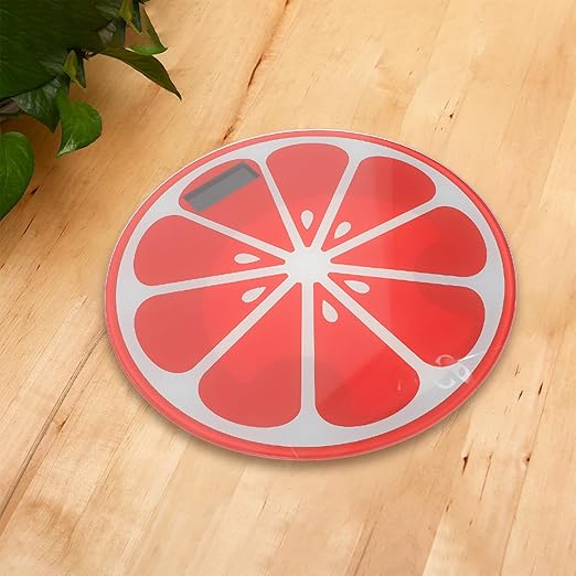 Digital Tempered Glass Weight Scale for People Non-Skid Electronic Bathroom Scale with Mini Round Design Portable Human Weight Monitor for Home Use