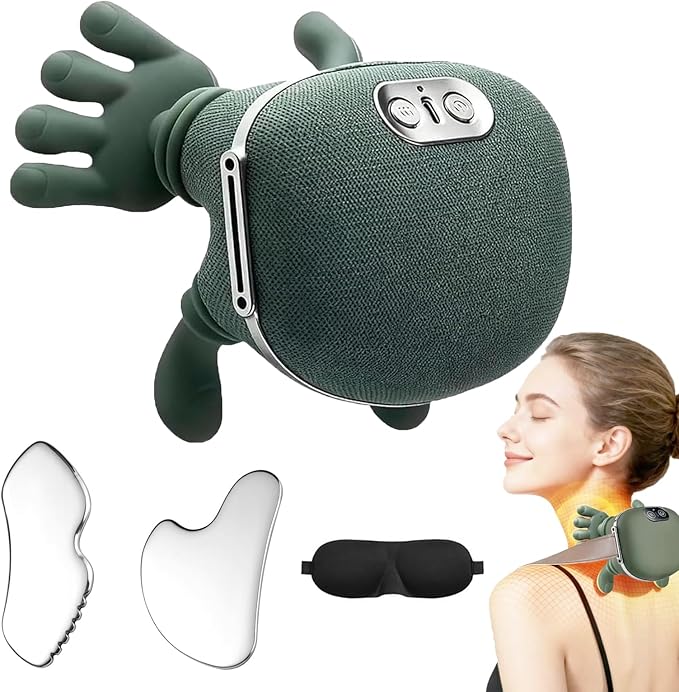 4D Wireless Massager with Hands – Shiatsu Deep Tissue Relief with Heat 2026 New Neck Massage Deep Tissue Shiatsu Neck and Shoulder Massager Masajeador de Espalda y Cuello Three Massage Modes