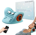 Neck Massager with Heat Neck Traction Device and Deep Tissue and Shoulder Massager for Pain Relief Cervical Traction Device Comfortable Pillow Design for Office Crowd
