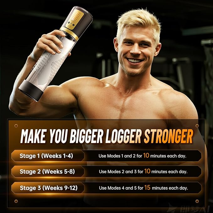 Penile Traction Device Condones 6X Suction &amp Pumping Training Device Bigger &amp Harder &amp Longer Y324* (Black3)